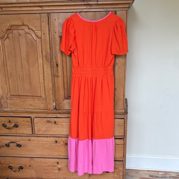 THML Orange and Pink Maxi Dress - Picture 3 of 4